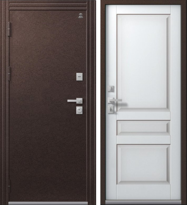 Дверь Термо-2 Шоколадный Муар -Кашемир Белый DIS007374