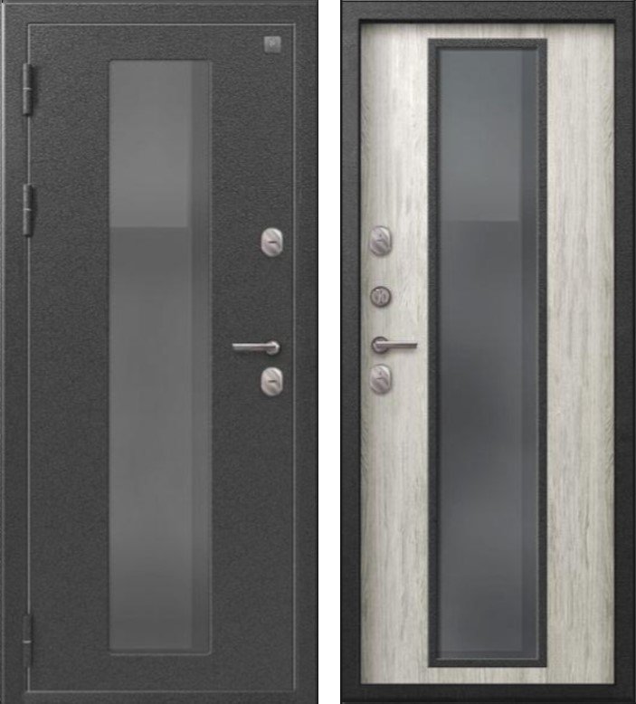 Дверь Термо-1000 Серебро антик - Полярный дуб DIS007371